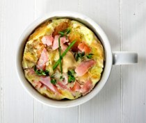 Киш с ветчиной в чашке